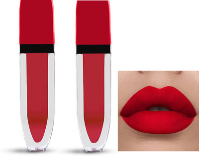 ADJD Combo Ultra Pigmented Smudeproof Super Hydrating Liquid Lipstick Hot red(Hot red, 16 ml)