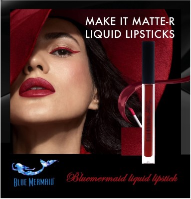 BLUEMERMAID RED LIQUID LIPSTICK IN VELVETY FINISH(RED, 6 ml)