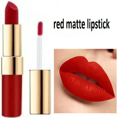 Luipui outstanding red matte lipstick 2 in 1 perfect lovely color pack of 1(red, 6 g)
