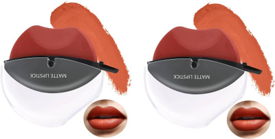 Latixmat Makeup Lazy Blush Lipstick Matte Waterproof Non-stick Cup combo(Red, 10 g)