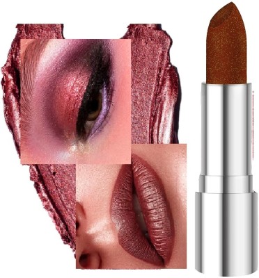 REIMICHI NEW GOLDEN DUST SHIMMERY SHINY MULTI PURPOSE GLITTER BRONZE MAROON LIPSTICK(MAROON, 3.8 g)