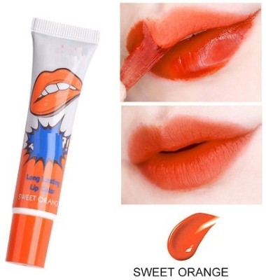 ADJD Peel off lipstick lip gloss waterproof lipstick orange(Sweet Orange, 15 g)