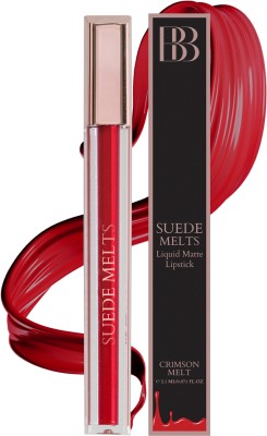 BERGAMOT BEAUTE Suede Melts Matte Liquid Lipstick Non Transfer Lip Colour Upto 8plus Hours Wear(Crimson Melt, 2.1 ml)