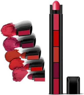 FLORERO Creamy Matte 5 in 1 Fabulous Lipsticks(multi color, 7 g)