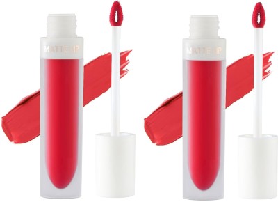 Emijun Combo Highly pigmented Non-Transfer & Waterproof Lipstick for Women Bitchy red(Bitchy red, 9 ml)