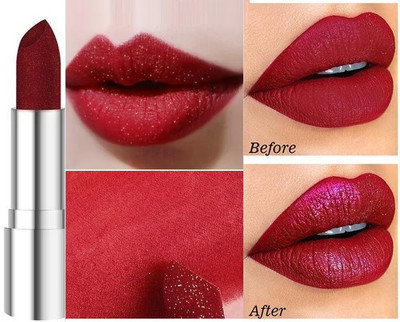 GABBU BEST SHIMMER & SHINE GLITTERY MATTE LIPSTICK(RED, 3.5 g)