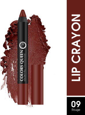 COLORS QUEEN Color It All Lightweight, Long Lasting Non Transfer Matte Crayon Lipstick(Rouge, 3.5 g)