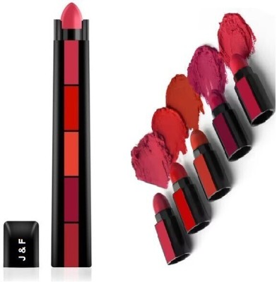 Hudabird Hinshitshu Perfect Look Matte Finish Red Edition 5 in 1 Lipstick(Multicolor, 5 g)