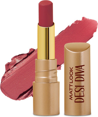 MATTLOOK Desi Diva HD Matte Lipstick With Hydrating Formula & Hyaluronic Acid(Muted Rose-20, 3.8 g)