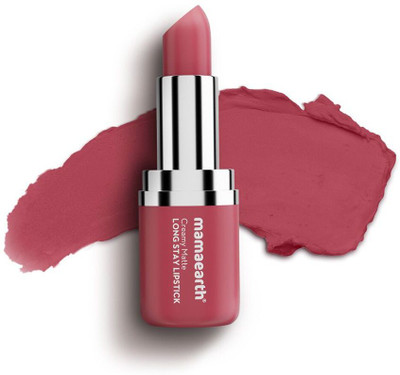 Mamaearth Creamy Matte Long Stay Lipstick with Murumuru Butter and Vitamin E(Pink Rose, 4.2 g)
