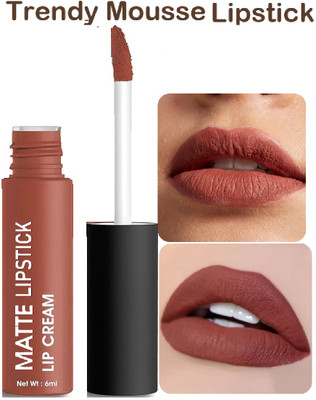 Yuency Liquid Matte Lip Color Long Lasting & Non-Transfer Liquid Lipstick(Coral Sense, 6 ml)