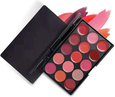 Rsentera 15 Color Edition Matte Lip Color Palette 15 MULTICOLOR SHADES)(Multicolor, 25 g)