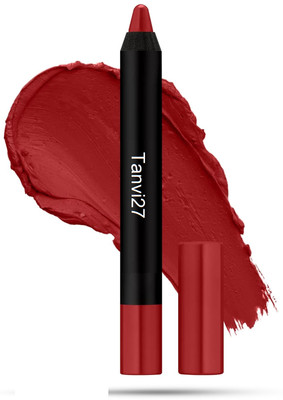 tanvi27 Matte Non-Transfer Lipstick Long Lasting & Waterproof Flaming red Lasts(Flaming red, 3.5 g)