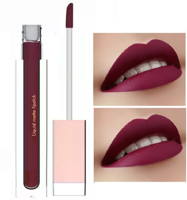 Latixmat Non Transfer Smudge Proof Longlasting Sensational Liquid Matte Lipstick(Maroon Touch, 8 ml)