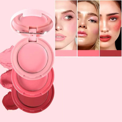 GABBU 3-In-1 Lip & Cheek Tint for women and girls(Muliti colour, 4.5 ml)