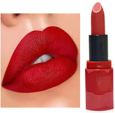 Luipui new red matte perfect for matte look lipstick waterproof wonderful pack of 1(red, 6 g)