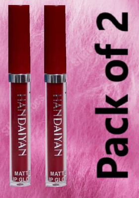 LARA KOSSLER Matte Maroon Liquid Lipstick Twin Set(MAROON, 10 ml)