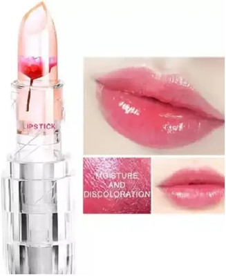 EVERERIN Crystal Green Flower Jelly Lipstick, Long Stay Nutritious, Moisturizer(green, 3.6 g)