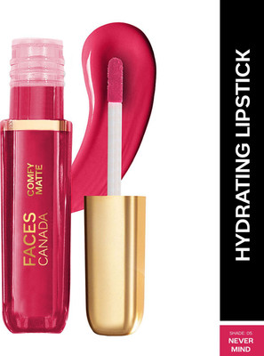 FACES CANADA Comfy Matte Liquid Lipstick| 10HR Stay | No Dryness(Never Mind 05, 3.8 ml)