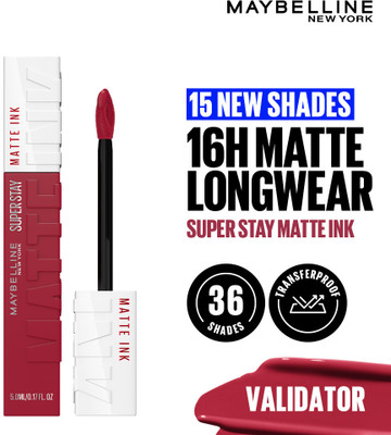 MAYBELLINE NEW YORK Superstay Matte Ink Liquid Lipstick - 16H Longwear Matte | Validator(Pink, 5 ml)