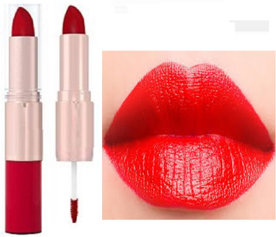 Luipui 2 in 1 red matte lipstick waterproof pack of 1(RED, 6 g)