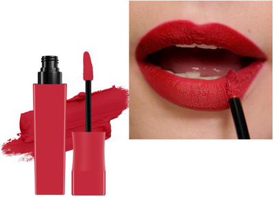 GABBU Non Transfer Smudge Proof Long Lasting Matte Liquid Lipstick(Red, 10 ml)