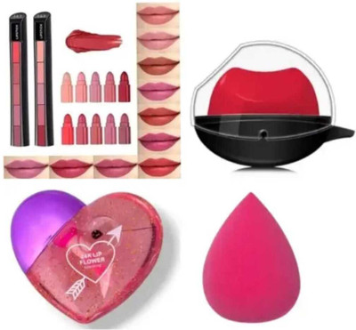 madnika 5 in 1 matte finish 5 Shades lipstick Red edition and edition, apple lipstic dil(RED, 15 g)