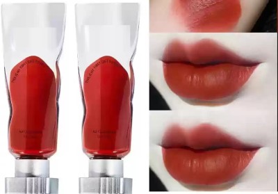 GABBU Korean Lipstick Velvet Lip Glaze Pigment-Combo(RED, 8 g)