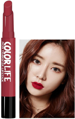 Yuency Matte Creme Lipstick Long Stay Intense Color One Stroke Application(Ruby Red, 2 g)