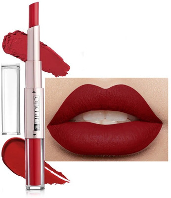 REIMICHI 2 IN 1 LIQUID MATTE LIPSTICK WATERPROOF & SMUDGE PROOF LIPSTICK(RED, 12 ml)