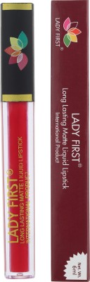 lady first long lasting non transferable matte plus glossy liquid lipstick(RED, 6 ml)