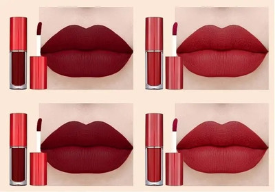THTC Red Edition Liquid Matte Lipsticks(red, dark red, 7.6 g)