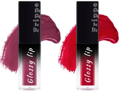 FRIPPE COSMETICS GET SET MATTE LIQUID LIPSTICK DUO(Red, Maroon, 10 ml)