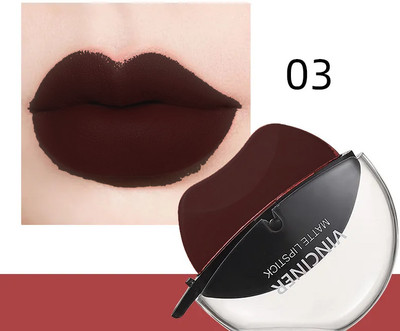 tanvi27 Lip Shape Lipstick Apple Design Matte Lipstick(CHOCLATE BROWN, 5 g)