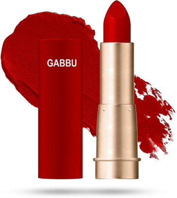 GABBU Matte Finish Full Coverage Matte lipstick(BRIGHT RED, 3.5 g)