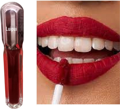 Luipui smooth red matte liquid lipstick pack of 1(red, 6 ml)