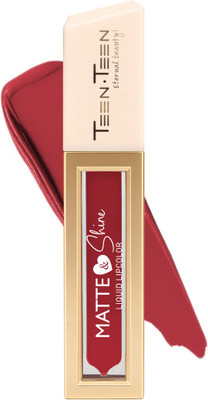 Teen Teen Matte & Shine Liquid Lipcolor Lipstick, Waterproof, Longer Stay, Curelty Free(Lovely Pink, 4 ml)