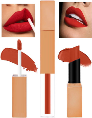luzimaisa 2 in 1 Long Lasting Liquid Lipstick, Smudge and Transfer Proof Lipstick(red, 7 ml)