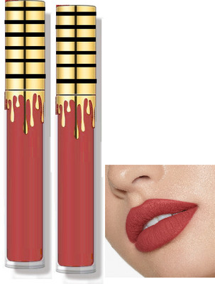 Latixmat Combo Matte Liquid Lipstick Smudgeproof Liquid Long-Lasting Rosepeach Lipstick(Rosepeach, 10 ml)