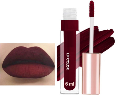 MYEONG Waterproof Long Lasting Matte lipgloss Bloodmoon Maroon(Marron, 6 ml)