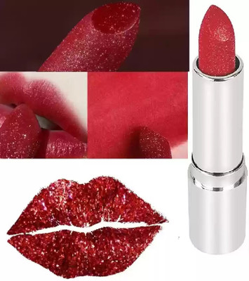 GABBU SHIMMER & SHINE GLITTER MATTE LIPSTICK(red, 3.8 g)