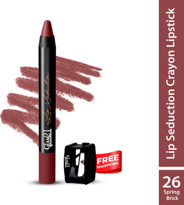 Glam21 Lip Seduction Non-Transfer Crayon Lipstick | Longlasting Creamy Matte Formula(Spring Brick-26, 3.6 g)