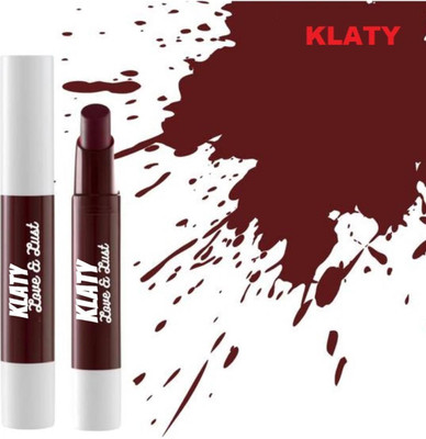 klaty Non Transfer,12Hrs.Stay waterproof Matte Crayon (Dark Maroon) Lipstick 64(Maroon, 3 g)