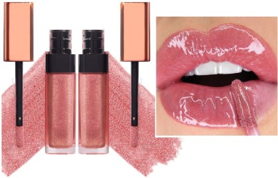 Emijun New Sparkling Glitter Liquid Lipstick Diamond Pearl Lip Gloss(Dusky Pink)