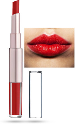 Wonholli 2 in 1 Matte Liquid Lipstick Long Lasting and Non Drying(Red, 7 ml)