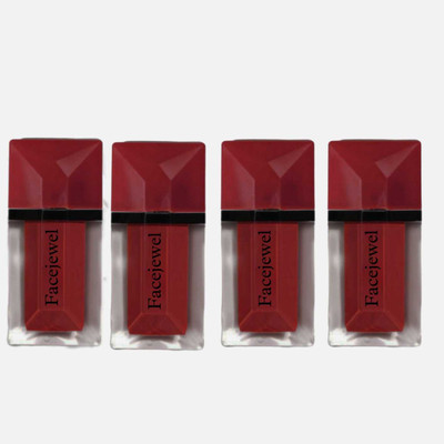 Facejewel Velvet Matte Non Transfer Lip Gloss Light And Thin Smooth And Long Lasting(Dark Red, 4.5 ml)