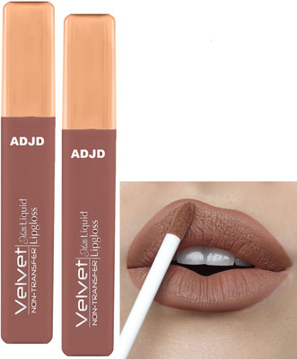 ADJD Combo Non Transfer Liquid Lipstick Non-Drying Transfer-proof Sand velvet(Sand, 10 ml)