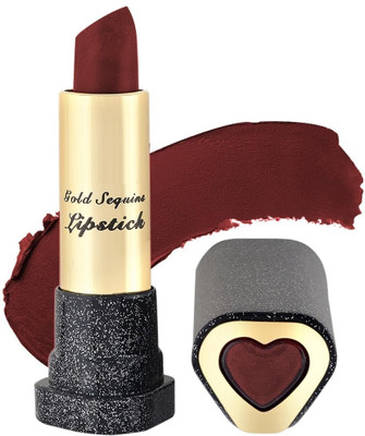 Yuency Ultra Shine Pigmented Smudge Proof Sequins Lipstick(RED, 3.6 g)