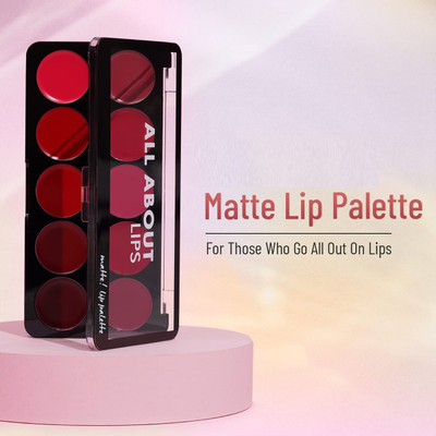 DARVING 10 Pigmented Colors Lip Palette(MULTI COLOR, 10 g)