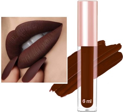 Latixmat KISS PROOF LONG WEAR MATTE LIQUID LIPSTICK , LIGHTWEIGHT WATERPROOF LIPSTICK(DARK BROWN, 6 ml)